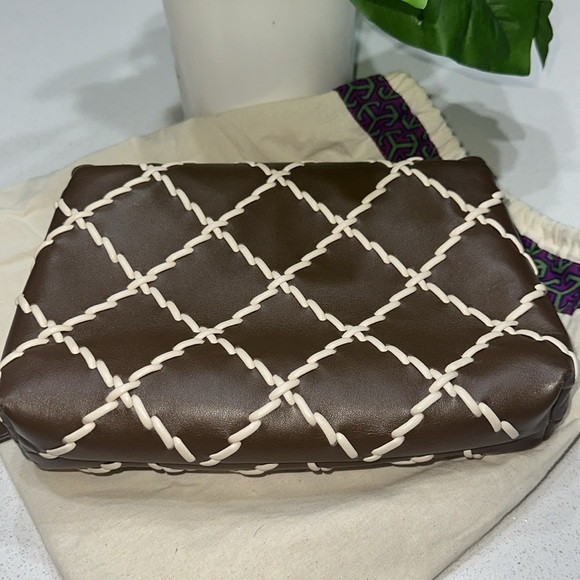 Tory Burch WILLA Embroidered Small Leather Shoulder Bag in Toasted Coffee - OS - Picture 2 of 10